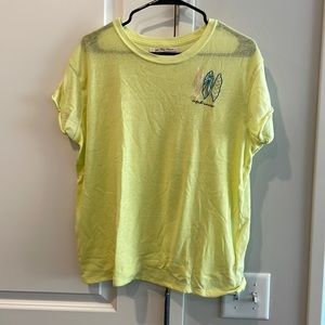 Free people light weight size medium bright yellow t-shirt